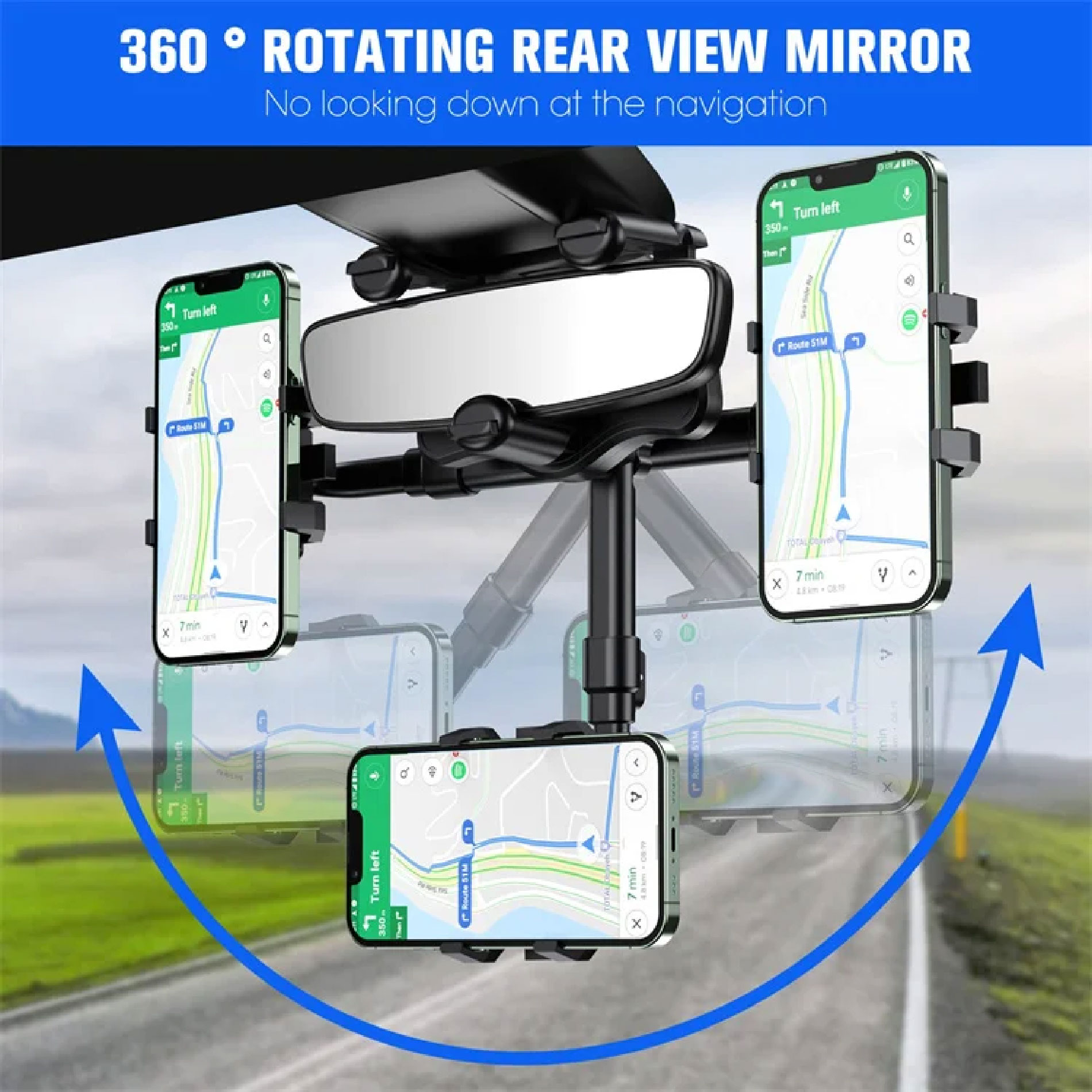 Miniatura 4 de Soporte Holder Celular Espejo Giratorio
